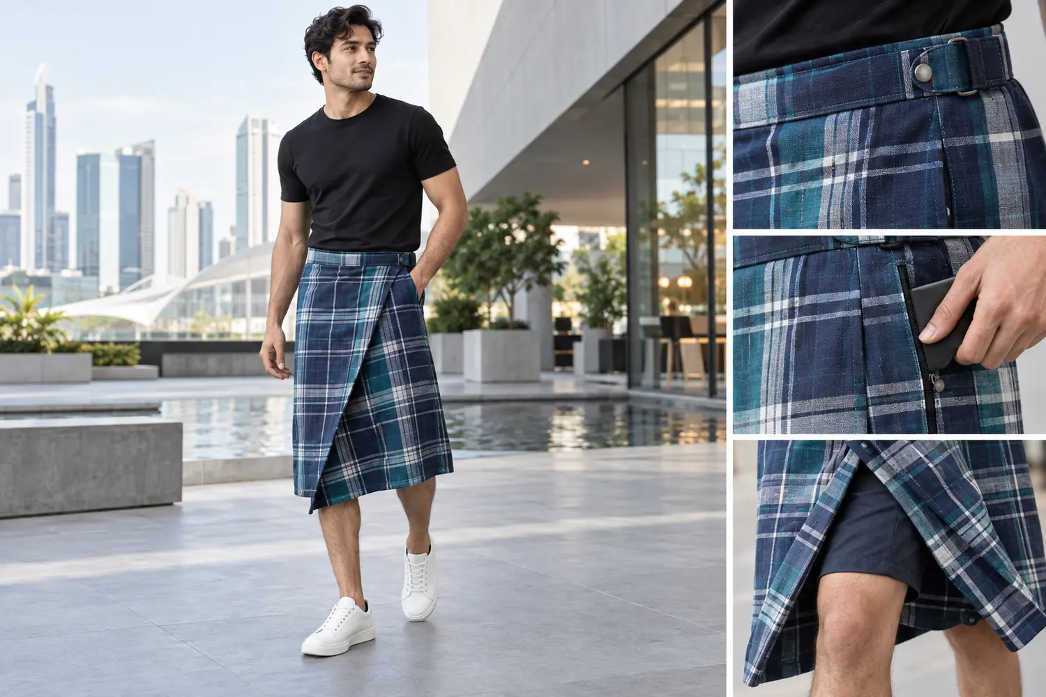 Modern utility lungi styling concept for a global city