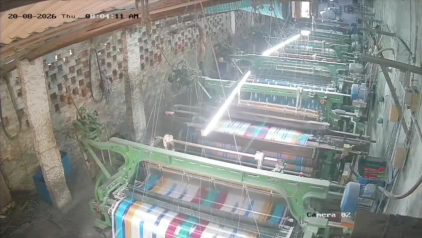 A powerloom from the supplied weaving video