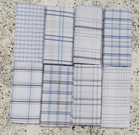Original white checked lungi photograph