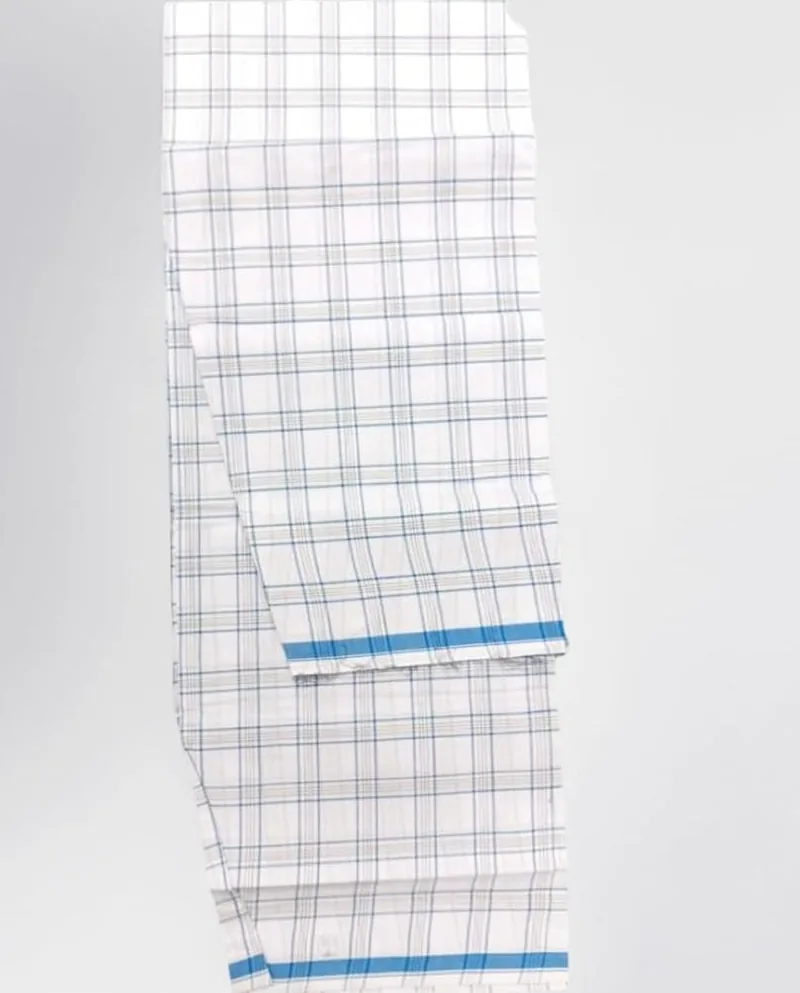 White & blue border